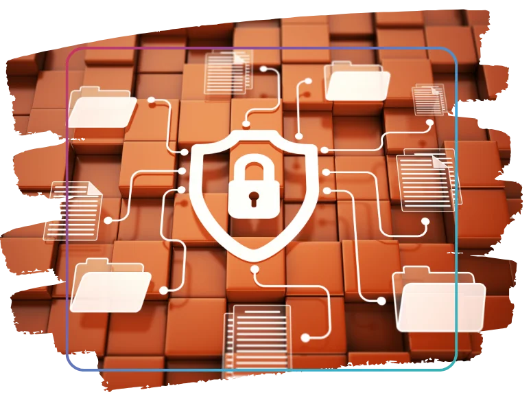 Abstract secure infrastructure illustration