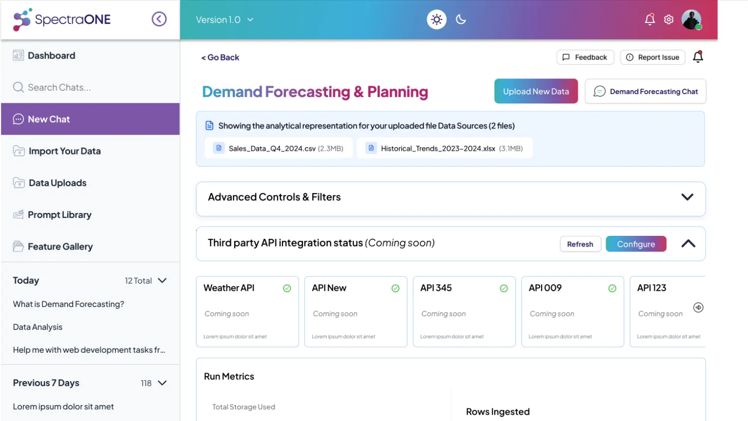 Demand Forecasting demo preview